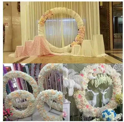 Wedding props new wedding background ring wedding ceiling garland flower  art iron T stage decoration scene|Wedding Arches| - AliExpress