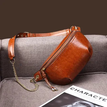 

Leather shoulder bags fanny pack for women waist bag Designer women Fashion purse chest bag Vintage Waist Pack female Belt Bags