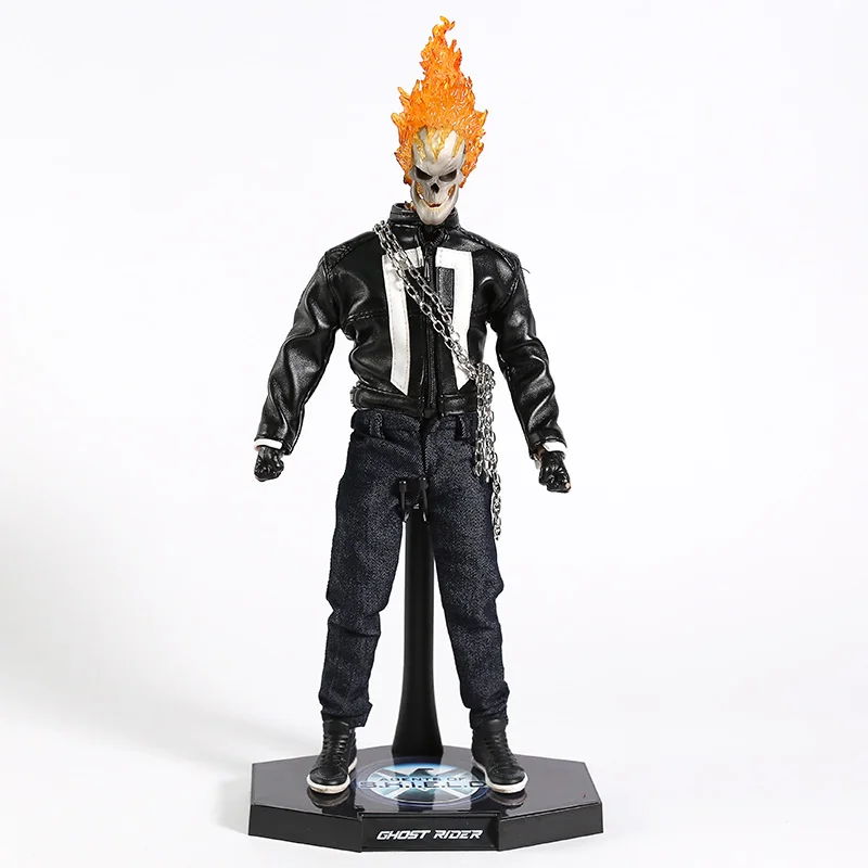 Горячие игрушки TMS 005 агенты Marvel s.h.i.e.l. D. Щит Ghost Rider ПВХ фигурка Коллекционная модель игрушки с светодиодный свет