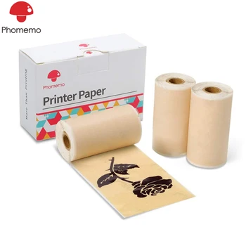 

Phomemo Self-Adhesive Transparent Gold Thermal Paper Roll for Phomemo M02/M02S/M02 Pro Photo Printer Printable Sticker Paper
