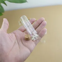 50pcs/Lot 22*80mm 20ml Storage Glass Bottles With Cork Stopper Crafts Tiny stash Jars container Glass Jar Mini Bottle Gift 2