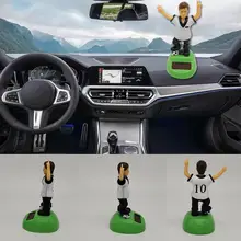 Солнечная энергия трясущиеся руки футболист кукла игрушка автомобиль орнамент украшение ремесло