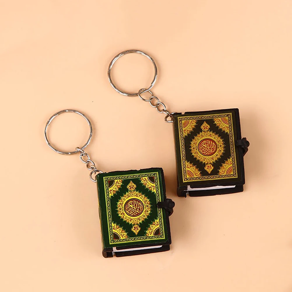 Keychain Unisex Mini Quran Arabic Pendant Bag Car Hanging Key Ring Birthday Gift Design Holder Blessing Gifts | Украшения и