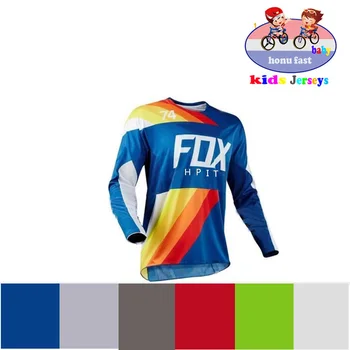 Camiseta de carreras todoterreno para niños, maillot AM RF para ciclismo, Jersey para descenso hpit fox, Ropa para Motocross MTB DH MX para niños 2020