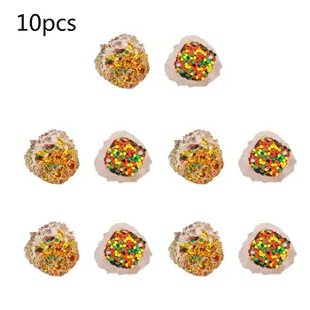 

10Pcs Colored Crystal Resin Button Irregular Surface Sequin DIY Headband Jewelry N58F