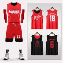 6 цветов, двухсторонний баскетбольный костюм, командная Джерси, Мужская индивидуальная баскетбольная форма, набор, Профессиональный жилет, Джерси, спортивная одежда