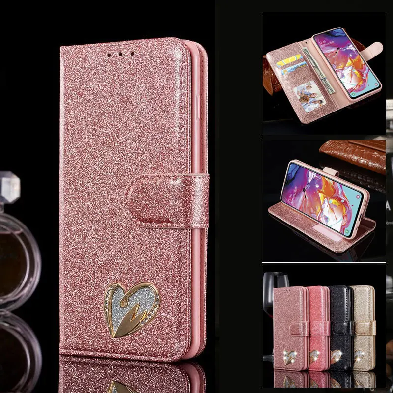 

Glitter Case For Samsung Galaxy A50 Cover Phone Cases On Samsung A50 A 50 2019 Fundas Luxury Cute Wallet Protector For Girls