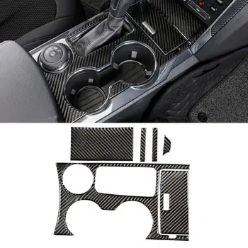 

6pcs Real Carbon Fiber Gear Shift Panel Decoration Cover Trim Fit for Ford Explorer 2013-2018 car accessories interior