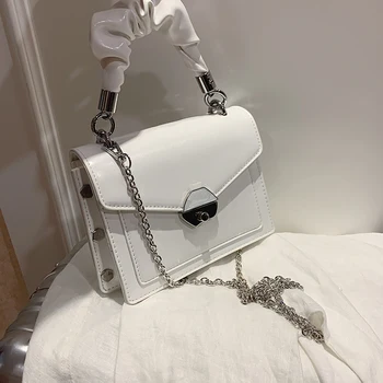 

Folding Handle Quilted Crossbody Bags For Women 2020 Handbag Small Bag PU Leather Design Luxury Hand Bag Ladies Designer Bags