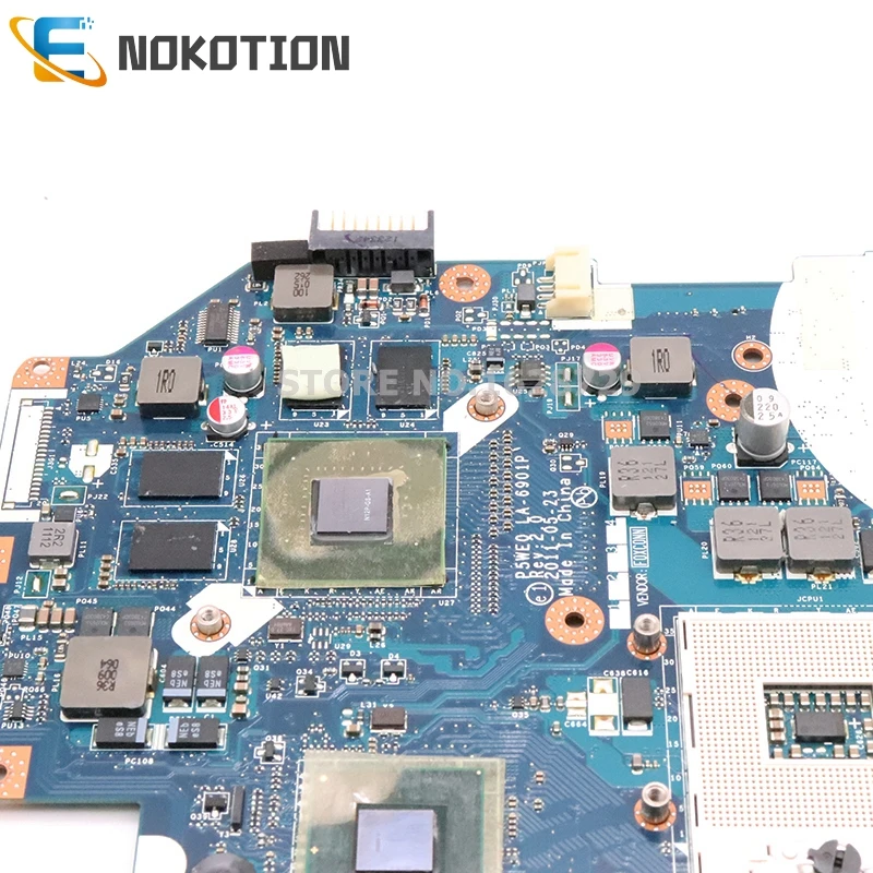 Материнская плата NOKOTION MBRCG02006 P5WE0 LA-6901P для ноутбука acer aspire 5750 5750G MB. RCG02.006 GT540M 1GB основная плата работает