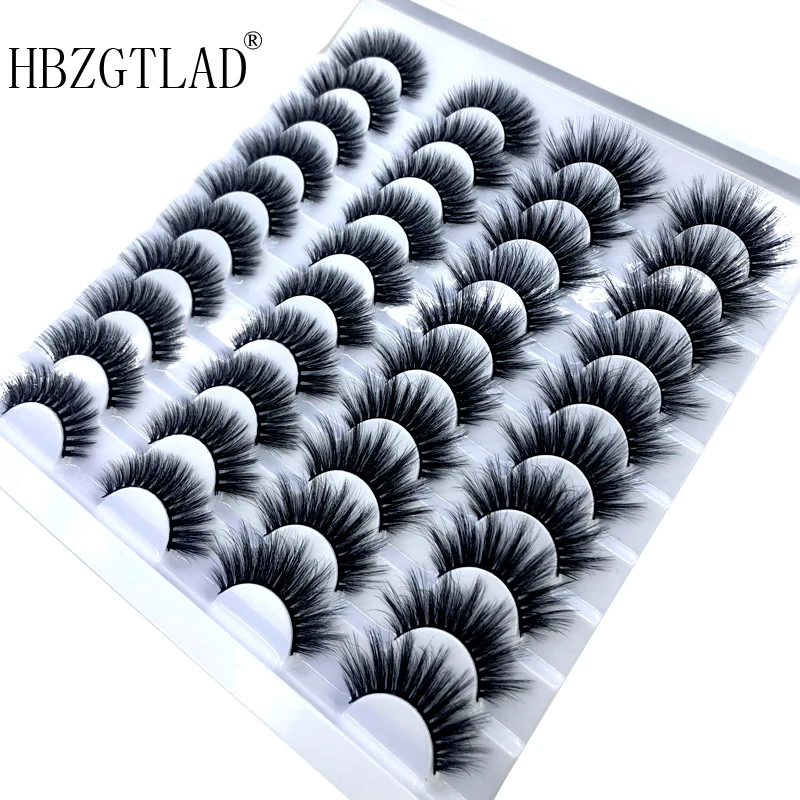 20 pairs 12D012 HBZGTLAD 4 пары 3D норковые ресницы натуральные длинные накладные ресницы драматический объем поддельные ресницы макияж ресницы для наращивания шелковые ресницы - Цвет: 20 pairs 12D012