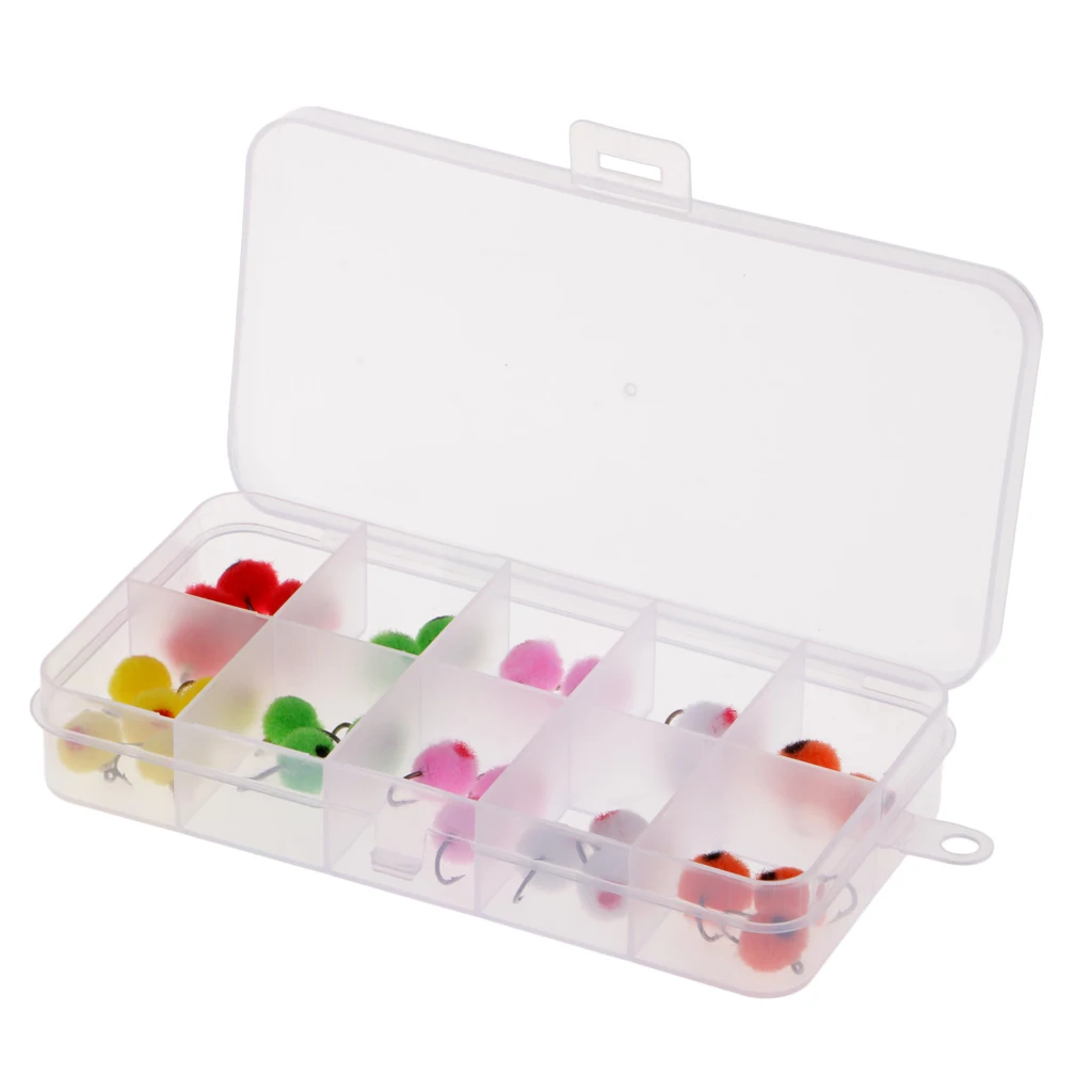 36pcs 12# Glo Bug Egg Flies Fly Fishing Trout Salmon Fly Fishing Lures