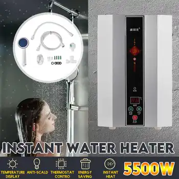 

220V 5500W Electric Water Heater Instant Tankless Water Heater Bathroom Shower Multi-purpose Household Hot-Water Heater