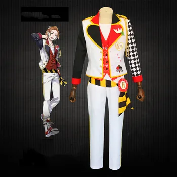 

Game Twisted-Wonderland Alice In Wonderland Ace Trappola Cosplay Costume Male Uniform Men Outfit Halloween Costumes Custom Made