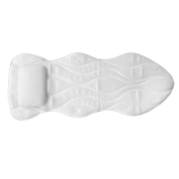 

3D Non-Slip Full Body Bathtub Mat Bath Pillow Luxury Cushion Support Your Head Neck Rest