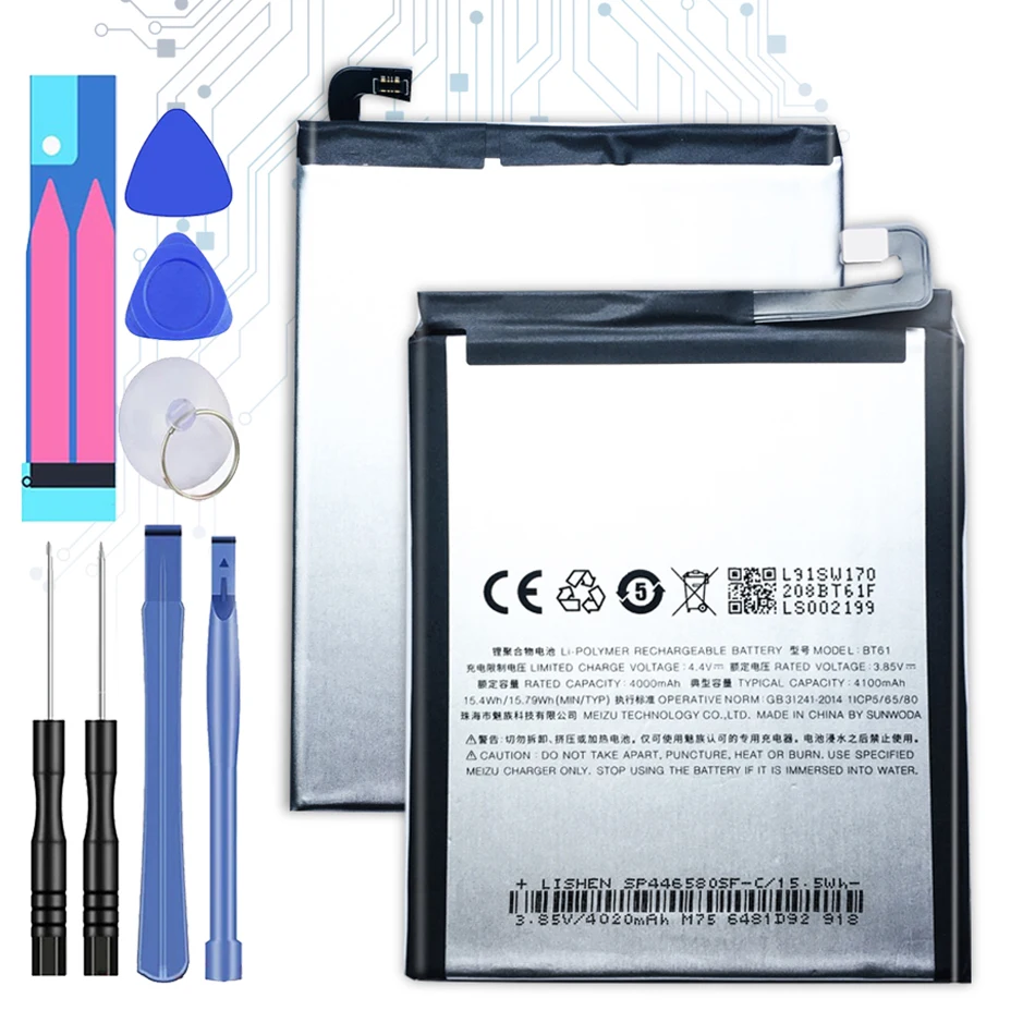 4000 мАч BT61 (версия L) Сменный аккумулятор для Meizu Meizy M3 Note L681H L681 L версия + номер