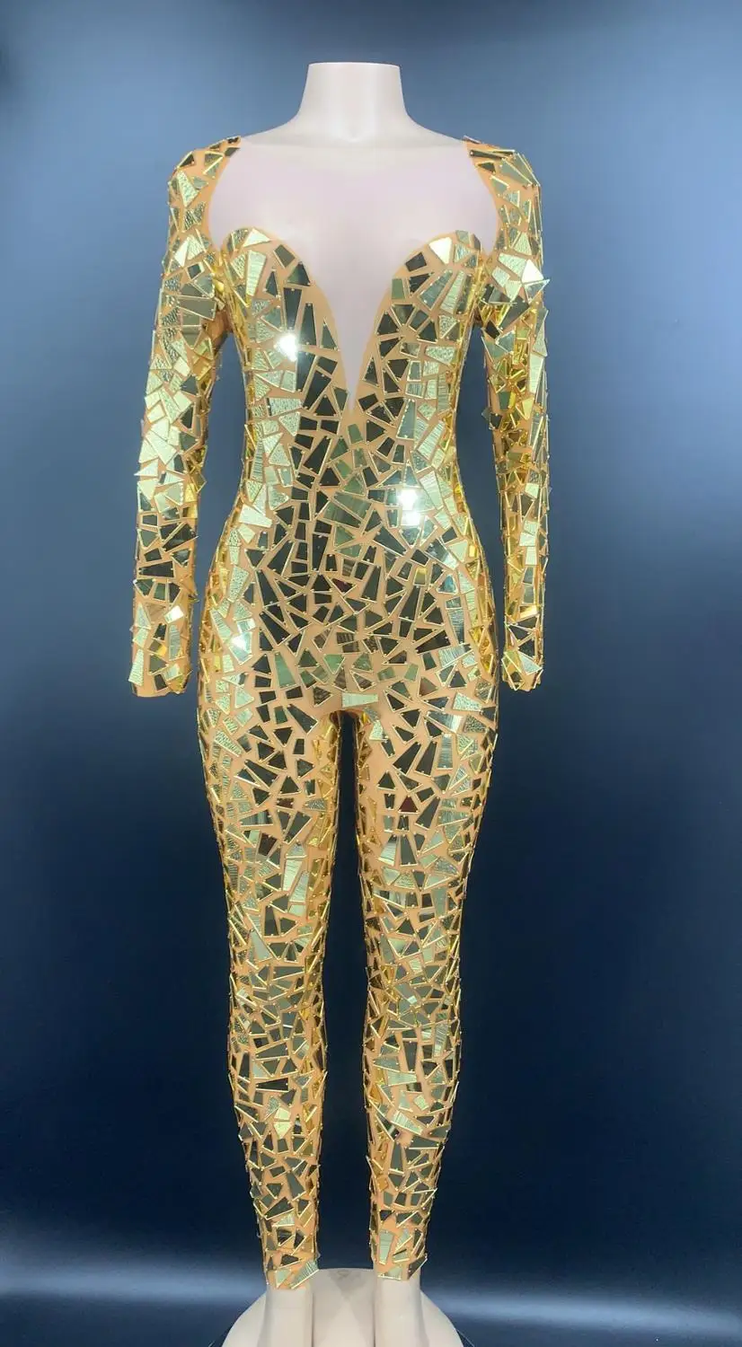 sparkly gold jumpsuit