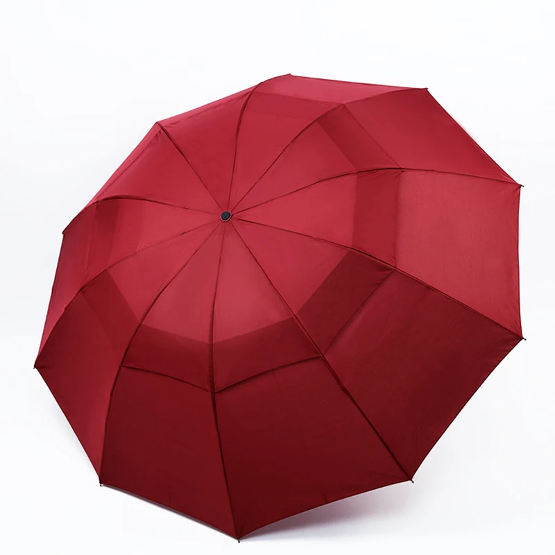 Folding Umbrella Large Double layer Travel Umbrella Waterproof for 3-4 people 125CM Diameter
