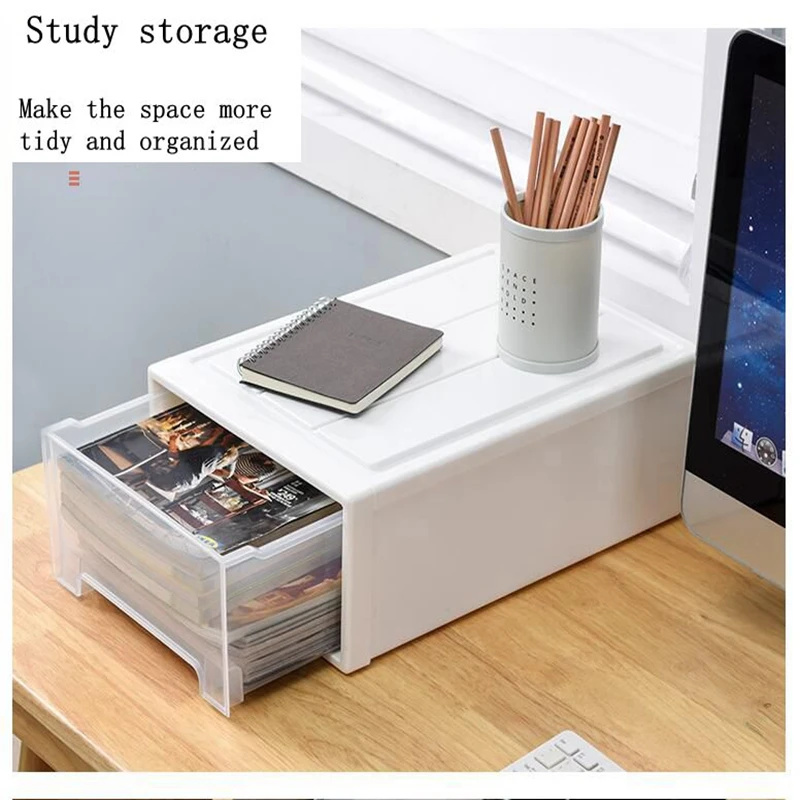 Home Drawer Storage Box Household Wardrobe Clothes Organizer Large Plastic Storage Box Pure Color Visualization Easy Find Overla