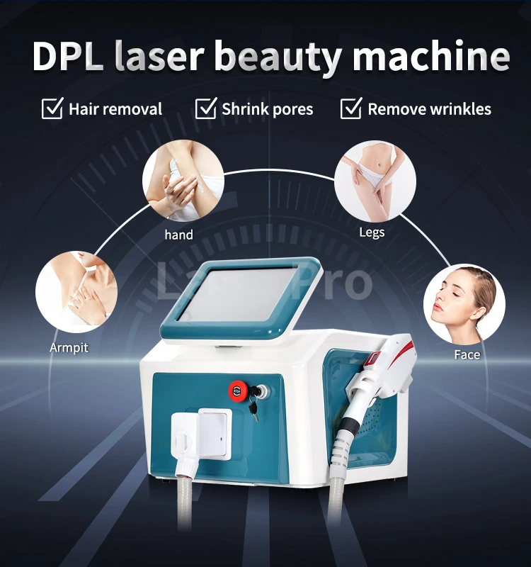 DPL IPL Hair Removal Machine Red Blood Vessel Removal Shrink Pores Skin Rejuvenation Remove Wrinkle Freckle For OPT Beauty Slaon