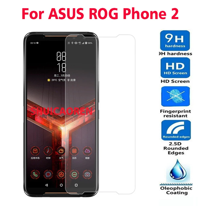 2 шт закаленное стекло для ASUS Rog Phone 2 RogPhone 2 Z01QD Защитная пленка для ASUS ROG Phone II ZS660KL glass