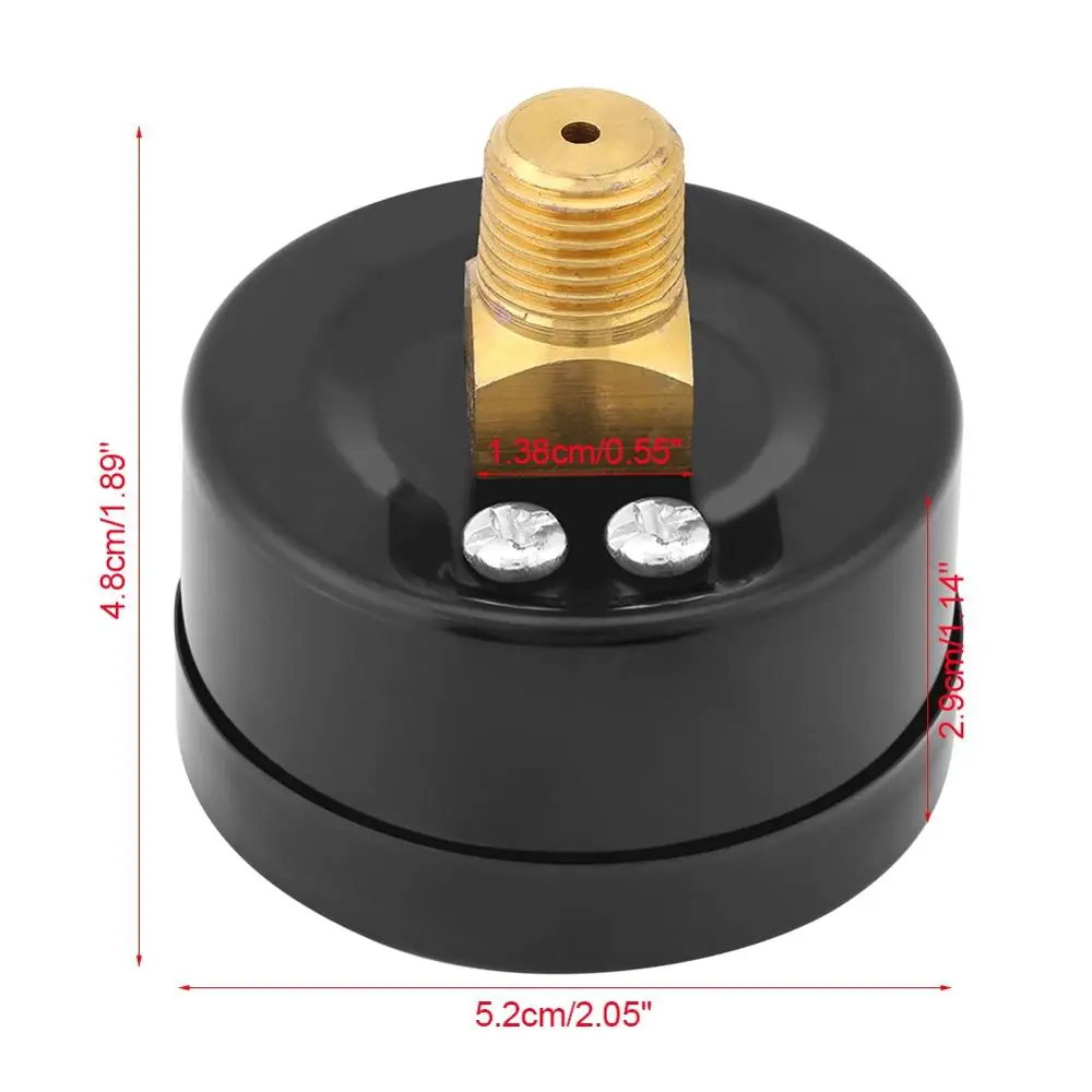 Вакуумный манометр портативный двойной циферблат с резьбой BSPT 1/4 &quot 0 ~ 30 дюймов