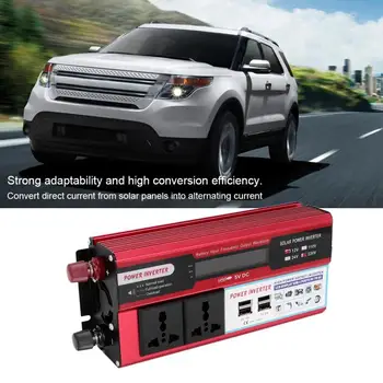 

5000W Car Solar Power Inverter Digital Display Phone 4 USB Charger Solar Power Inverter 5000W Power Inverter