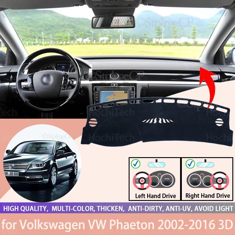 

For Volkswagen VW Phaeton 2002-2016 3D Right and Left Hand Drive Car Dashboard Covers Mat Shade Cushion Pad Carpets Accessories