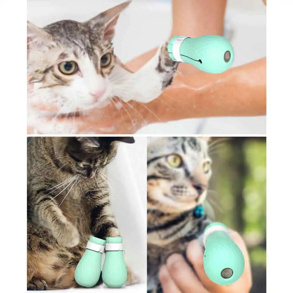 Chaussures Anti Rayures En Silicone Pour Pieds De Chat 4 Pieces Couvre Griffes D Animaux Pour Le Rasage De Bain Chaussures Anti Rayures De Toilettage Pour Chat Patte De Chat Aliexpress