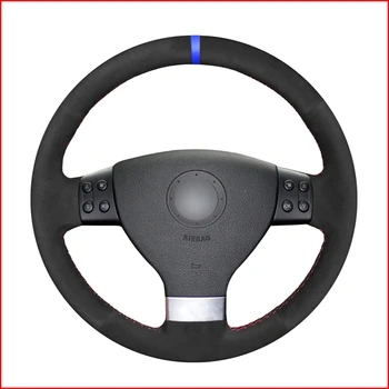 

MEWANT Black Suede Steering Wheel Cover for Volkswagen Golf 5 Passat B6 Jetta 3 Tiguan Touran 2008 2009 2010