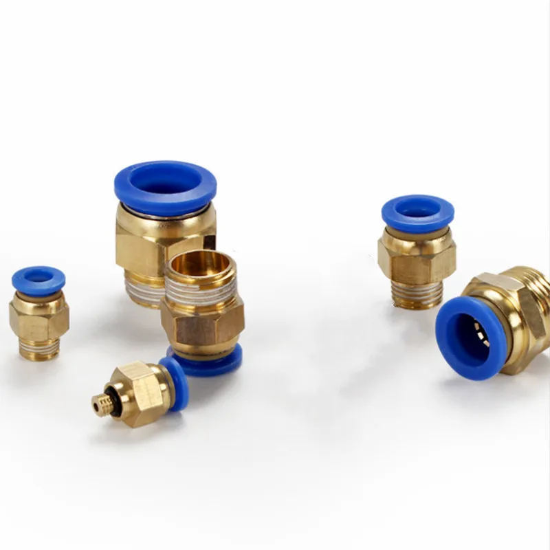 

8 мм трубка шланга 1/4 "BSP 1/2" 1/8 "наружная резьба Пневматическая Подвеска соединитель воздушной трубы быстрая муфта латунный фитинг PC пневматический