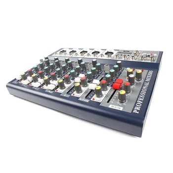 

Network Sound Console 7 Channel DJ Mixer bluetooth USB Reverb Effect Audio Mixer Amplifier for Live Studio Karaoke DJ Controller