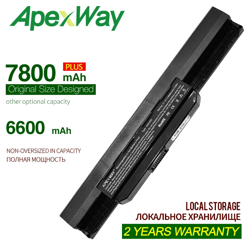 ApexWay Батарея для Asus A32-k53 A42-K53 A31-K53 A41-K53 A43 A43J A53J A53 K43 K53 K53s X43 X43s X44 X53 X54 X84 X53S