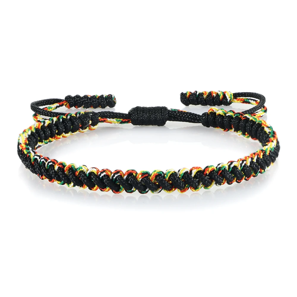 QianSiLi Handmade Tibetan Adjustable Braided Rope Bracelets for