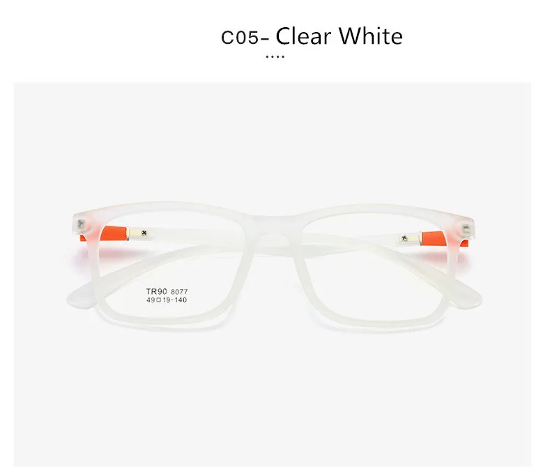 C5 Clear White Ретро очки для чтения, мужские очки по рецепту, TR90, женские квадратные оправы для очков, мужские роскошные стильные оптические модные компьютерные очки - Цвет оправы: C5 Clear White