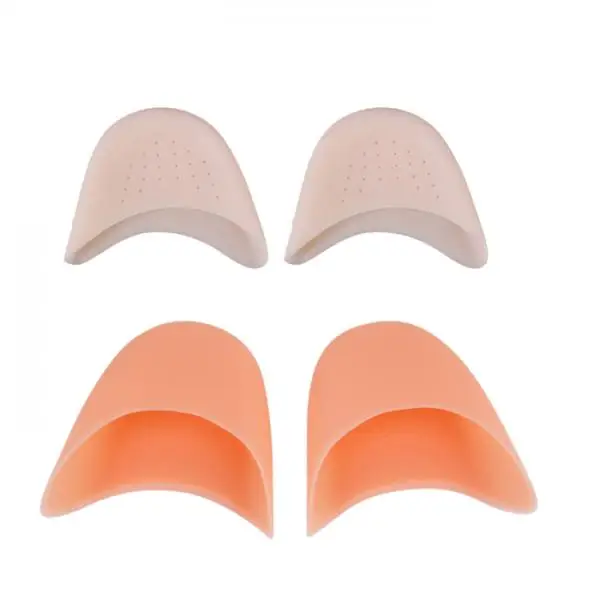 2 Pairs  Light Pink Soft Silicone Gel Pointe Ballet Dance Toe Caps Pads Toe Protector