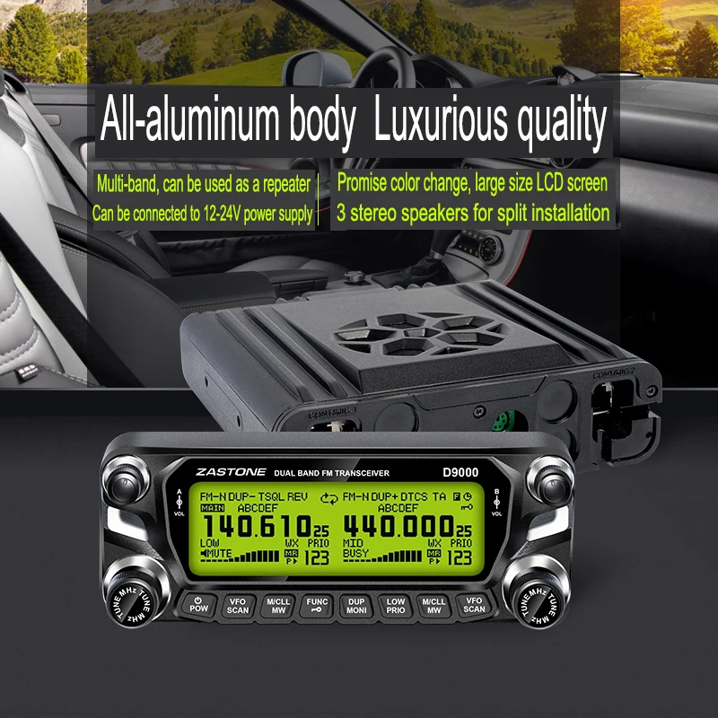 1pz ZT-D9000 Автомобильная рация CB радиостанции 50 на расстояние км охотничий Профессиональный трансивер VHF UHF West Ham автомобильный радиоприемник