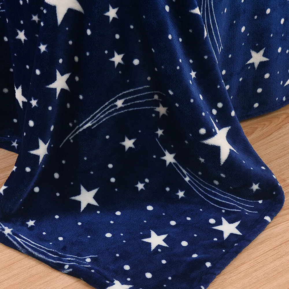 Супер мягкое теплое однотонное теплое микро плюшевое Флисовое одеяло плед диван постельные принадлежности Galxy одеяло синий фланелевый Комплект постельного белья
