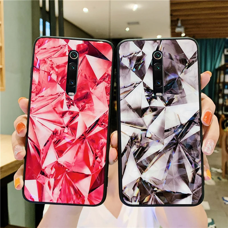

3D Colorful Dazzling diamond pattern soft case For xiaomi redmi k20 pro Case for xiaomi mi 9t mi 9t pro redmi k20 case 6.39