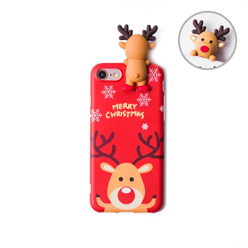 A17 Рождественский чехол для iphone 11 Pro Max X XS XR на iphone 11 чехол силиконовый чехол с изображением оленя медведя для iphone 7 8 6S Plus 7Plus чехол - Цвет: A17