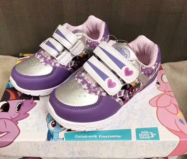 Спортивная обувь для девочек; детская спортивная обувь с рисунком пони; 22-35 кроссовки с дезодоратором дышащие