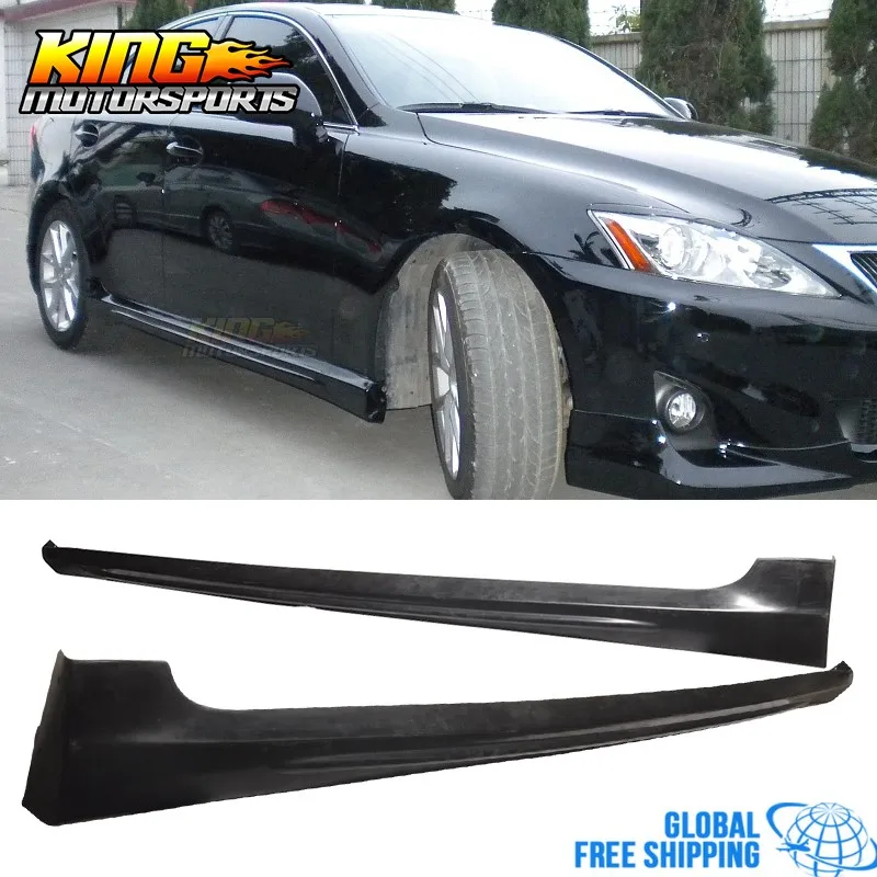 Подходит для 2006-2013 Lexus IS250 IS350 поли уретан боковая юбка Add-On Kit глобальная