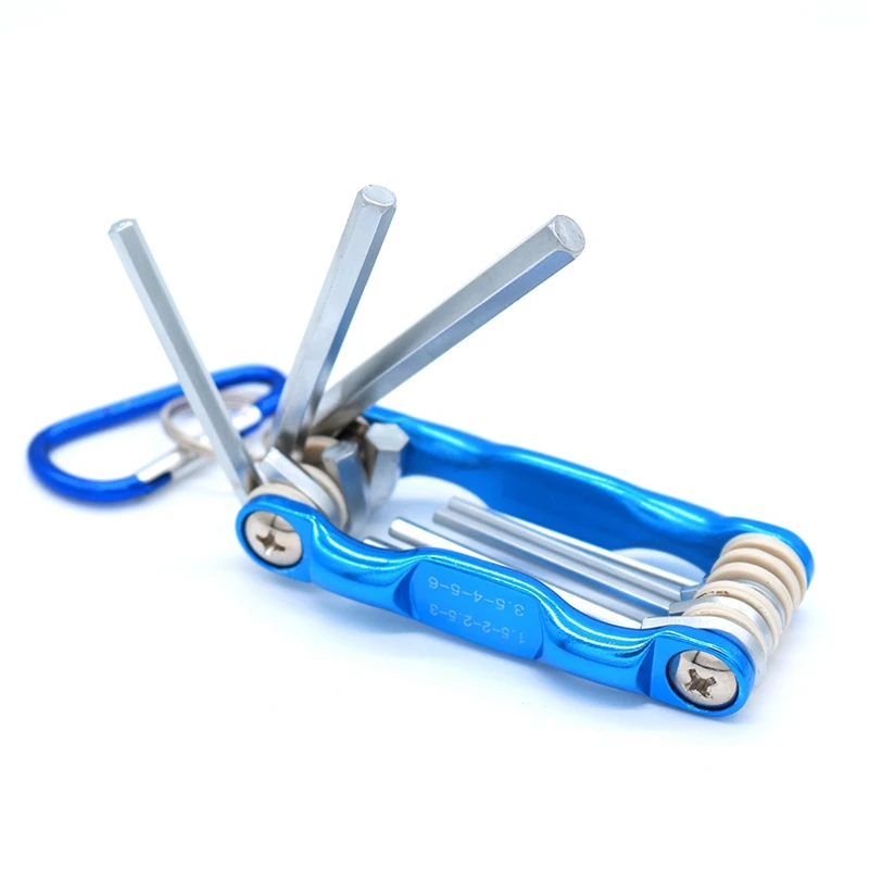 

8Pcs Portable Folding Wrench Set Metric System Inner Hexagon Spanner Wrench Screw Repair Tools Metric System Hex Socket Bolt