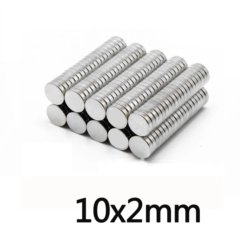 

40/100/200 PCS Super Powerful Strong Bulk Round NdFeB Disc Magnets Dia 10mm x 2mm N35 Rare Earth Magnet 10*2mm Neodymium