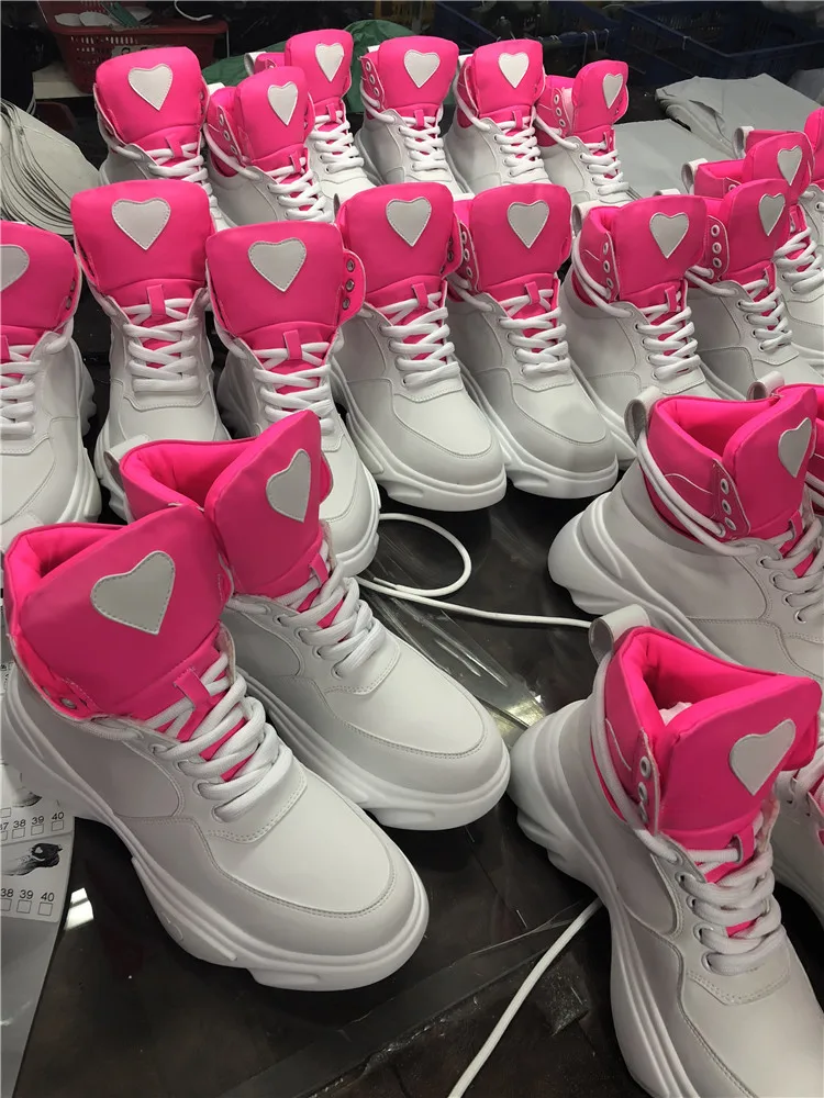 RY-RELAA women sneakers fashion wedges shoes for women Genuine Leather white casual shoes women ins platform running shoe