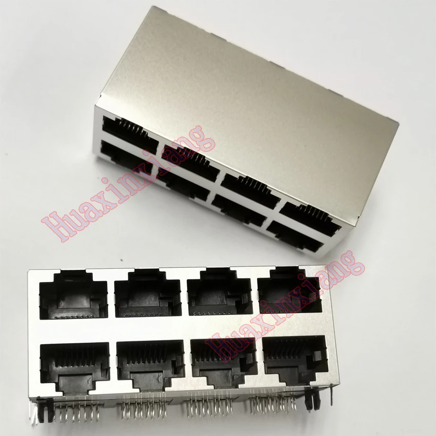 5 шт./лот RJ45 8P8C 8 Порты Сталь щит сетевой двойной женский Jack/разъем 2*4 P без LED |