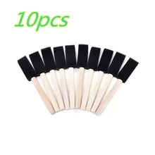 10 шт. губка краски кисти игрушки деревянная ручка печать губка кисти Дети Рисование краски ing инструменты для граффити школьные принадлежности 10 см