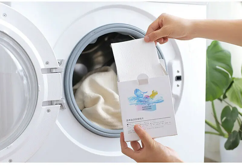 24pcs Washing Machine Use Mixed Dyeing Proof Color Absorption Sheet Anti Dyed Cloth Laundry Papers Color Catcher Grabber Cloth