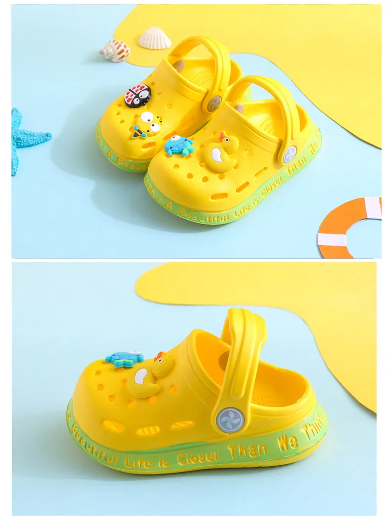 Summer Children Sandals Baby Garden Shoes Kids Boy Girls Cute Cartoon Animals Sandal Babies Slippers Toddler Breathable Shoe extra wide fit children's shoes