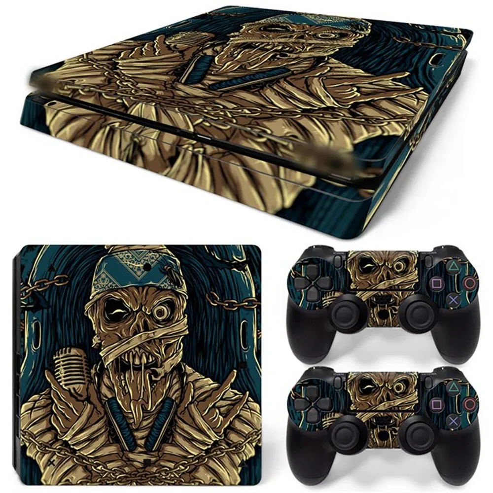 White Gold Black Marble Skin For PS4 Slim & Controller - Vinyl Decal Protection Cover